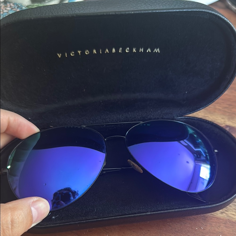 Victoria Beckham Reflective Aviator Sunglasses
